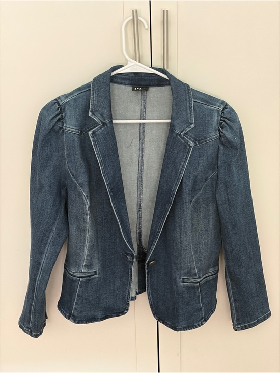 INC International Concepts Jackets & Blazers - INC International Concepts Blue Denim Jean Jacket Blazer